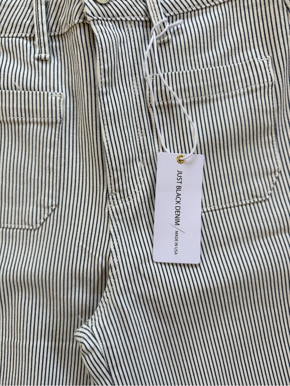 New with tags. Just Black White and Black Pinstripe Wide Leg Pants - Picture 3 of 9
